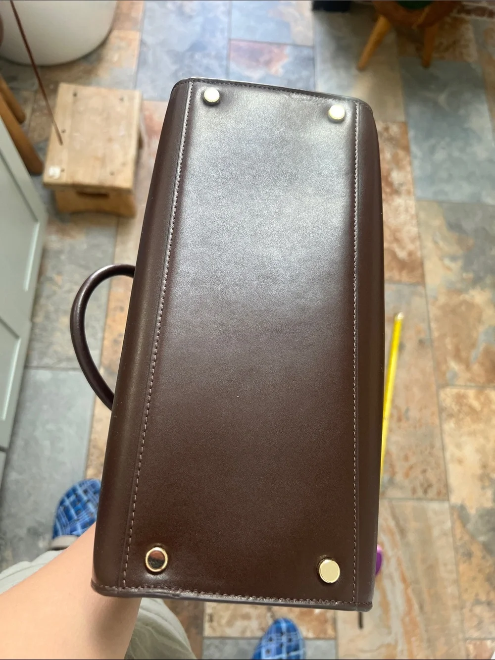 kate spade Chocolate Brown Leather & Suede Satchel